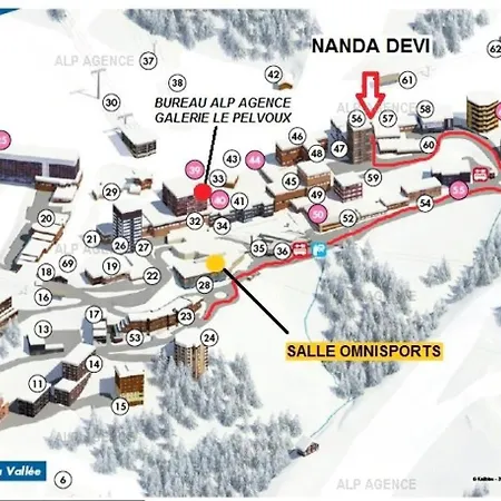 Le Nanda Devi - 2 Pieces 5 Pers - Le Nanda Devi - 105nd- Plagne Centre -wifi Mae-8894