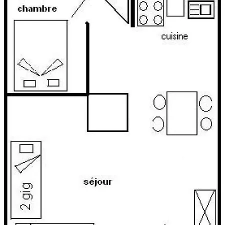 Le Nanda Devi - 2 Pieces 5 Pers - Le Nanda Devi - 105nd- Plagne Centre -wifi Mae-8894 Lägenhet *